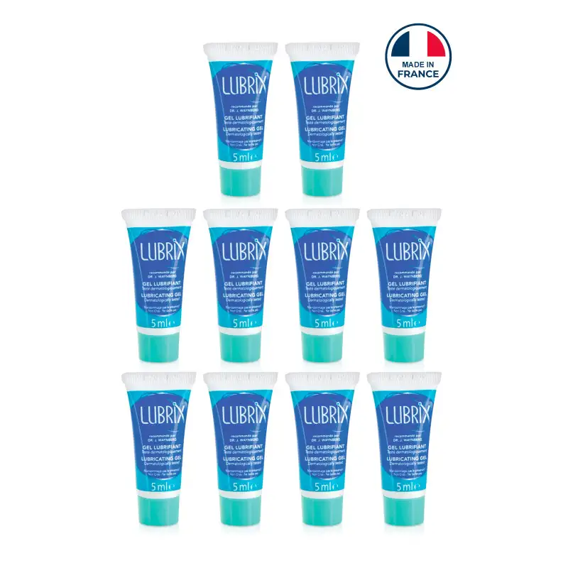10 Lubrifiants à base d'eau Lubrix 5ml