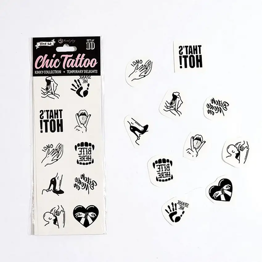 10 tattoos temporaires Kinky Collection