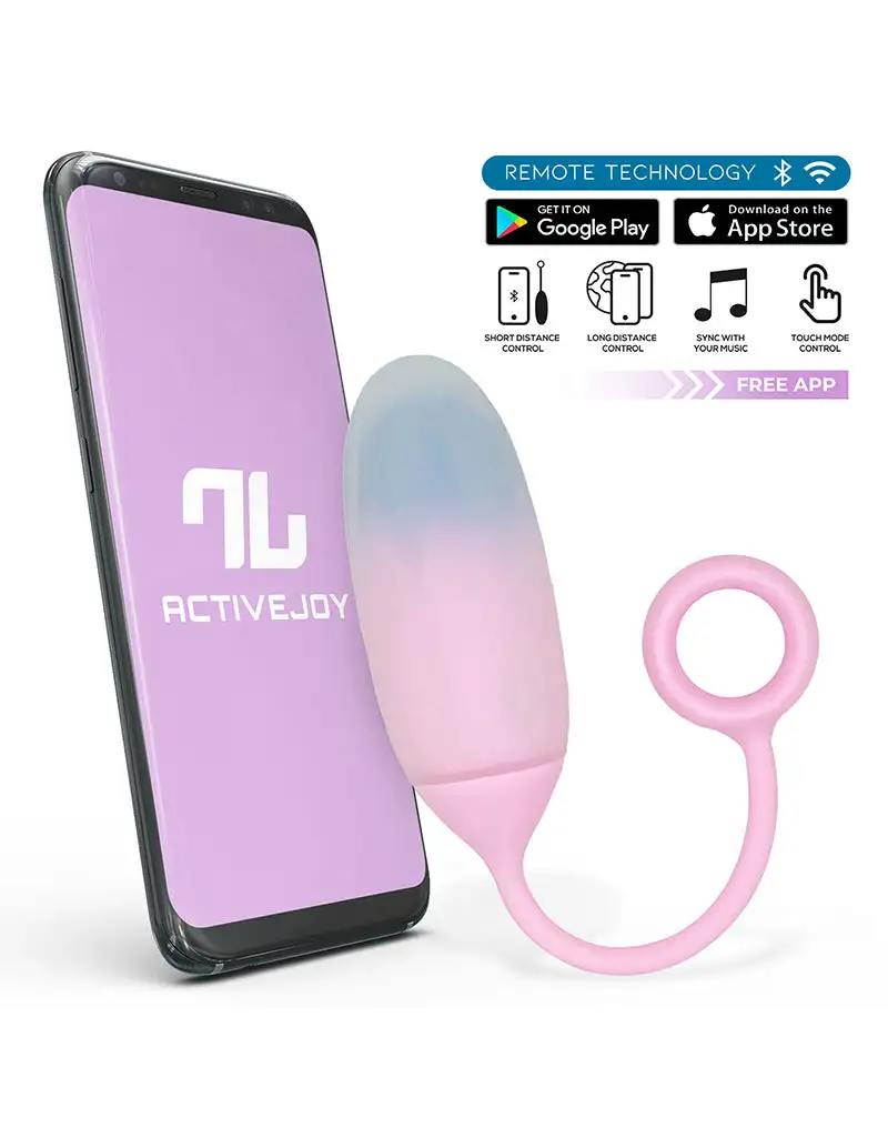 Intoyou - Œuf vibrant avec contrôle d'application - Rose/Bleu