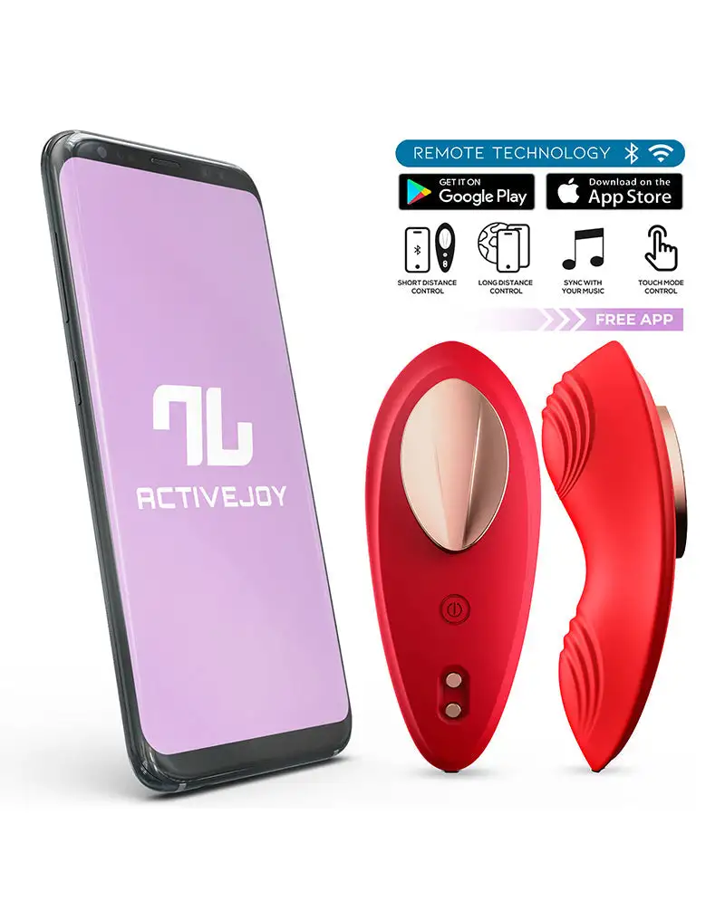 Intoyou - Vibromasseur de Culotte - Culotte Vibrante - Avec Contrôle par Application - Rouge