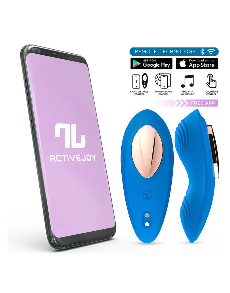 Intoyou - Vibromasseur de Culotte - Culotte Vibrante - Avec Contrôle par Application - Bleu