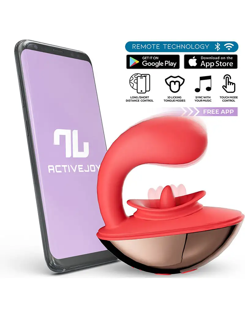Intoyou - Rondy - Vibromasseur Clitoridien Lingotant - Avec Contrôle par Application - Rouge