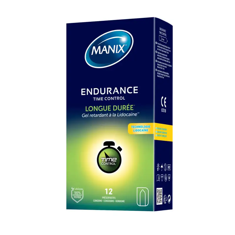 12 préservatifs retardants Manix Endurance Time Control