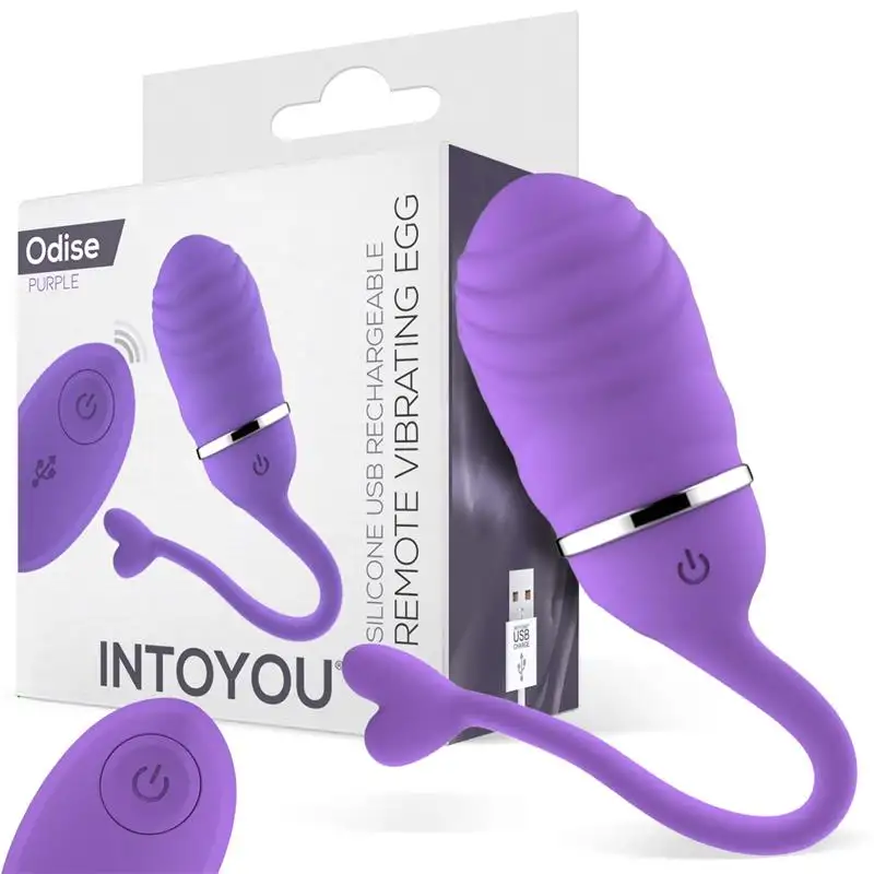 Huevo Vibrador Control Remoto Odise USB Silicona Púrpura