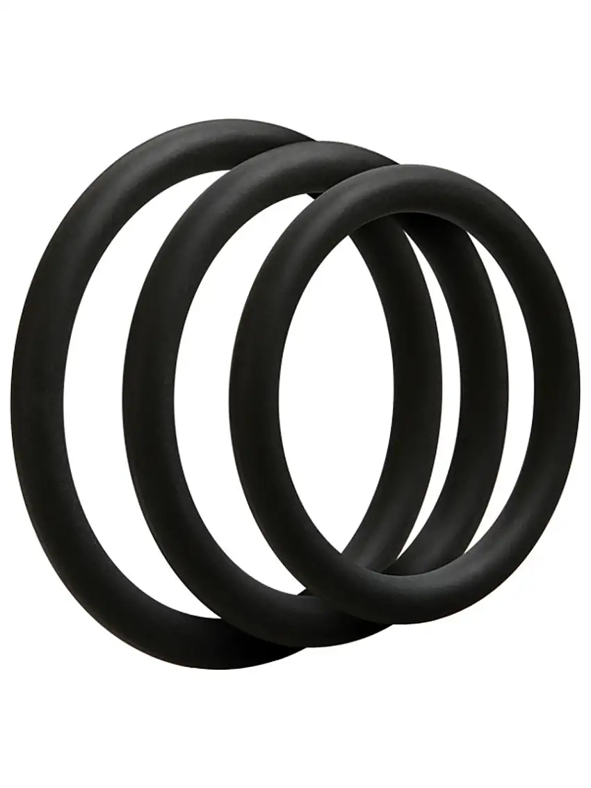 Doc Johnson 3 cockrings C-Ring Thin Noir