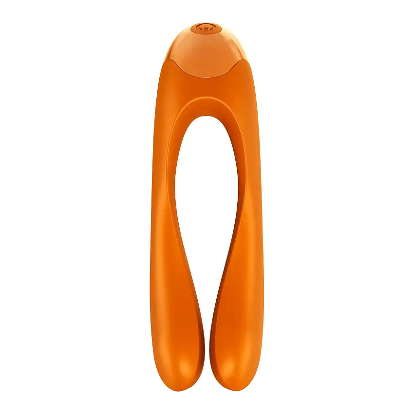 Vibromasseur pour doigt Satisfyer Candy Cane - Orange