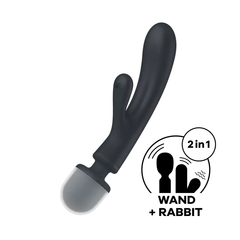 2 en 1 Vibromasseur rabbit et wand Triple Lover Satisfyer