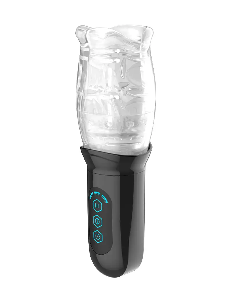 Rimba Toys - Orgastobator 05 - Masturbateur rotatif automatique - Noir/Transparent