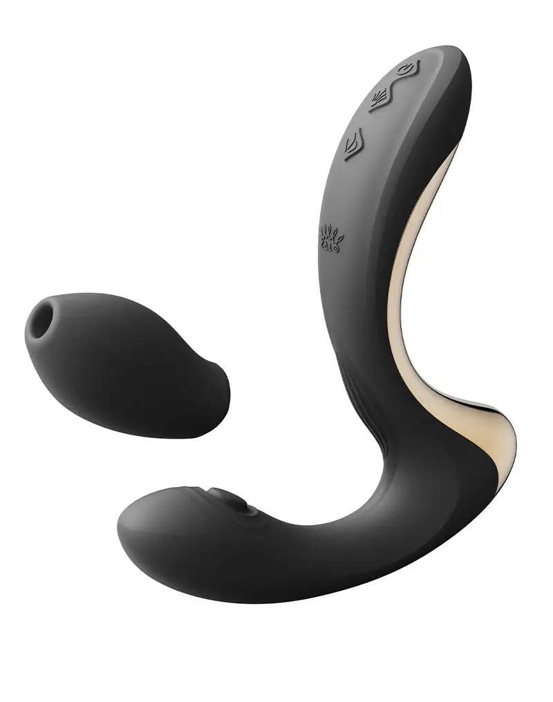 Zalo - Talis - Vibromasseur Pulsewave pour le point G avec fonction d'aspiration et fonction chauffante - Noir