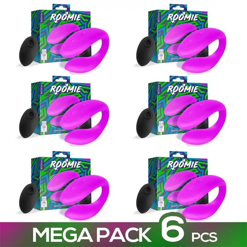 Pack 5 + 1 Roomie Vibrador para Parejas Silicona Líquida Unibody Control Remoto USB