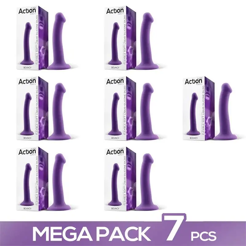 Pack 6+1 Bouncy Dildo Silicona Liquida Flexible 6.5-16.5 cm
