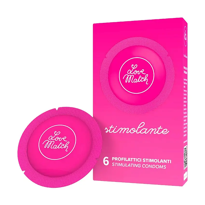 6 préservatifs texturés Love Match Stimolante