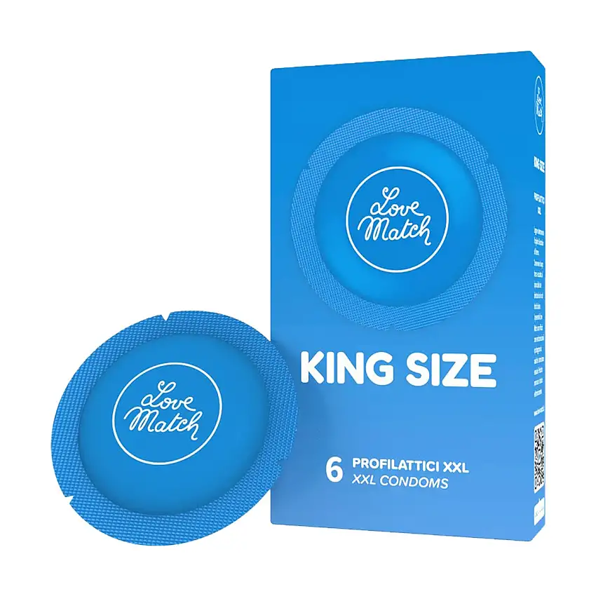 6 préservatifs XXL Love Match King Size