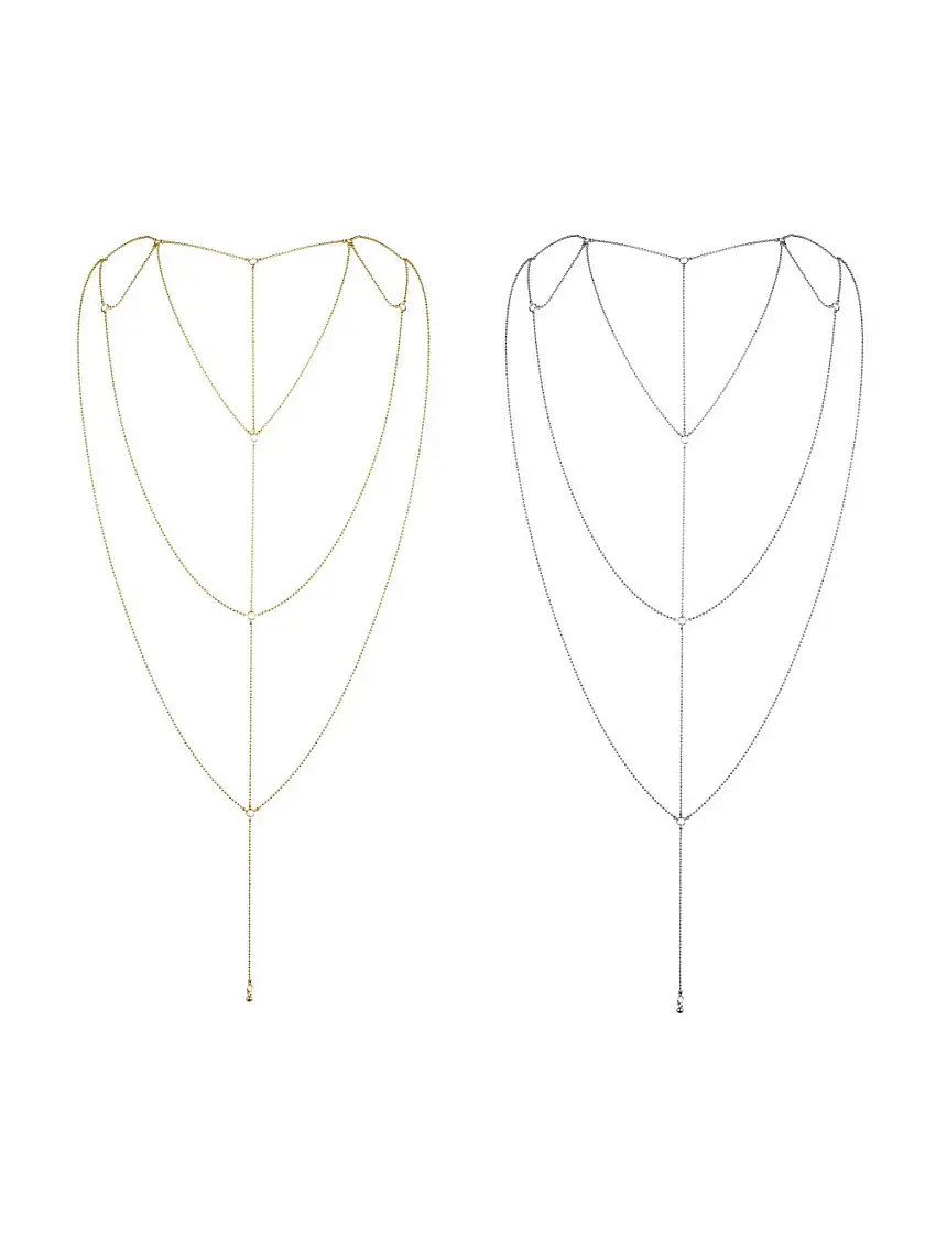 Bijoux Dos et Décolleté en Chaînettes Métalliques Magnifique