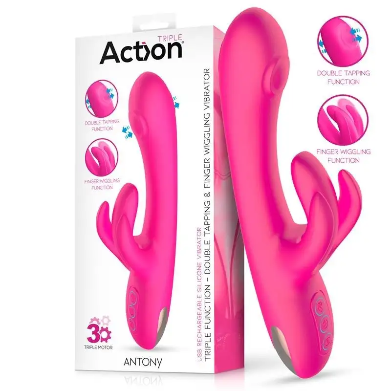 Antonet vibromasseur avec double tapotement et fonction doigt