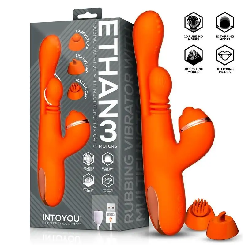Ethan Vibromasseur massage 360deg pour le point G et tetes interchangeables