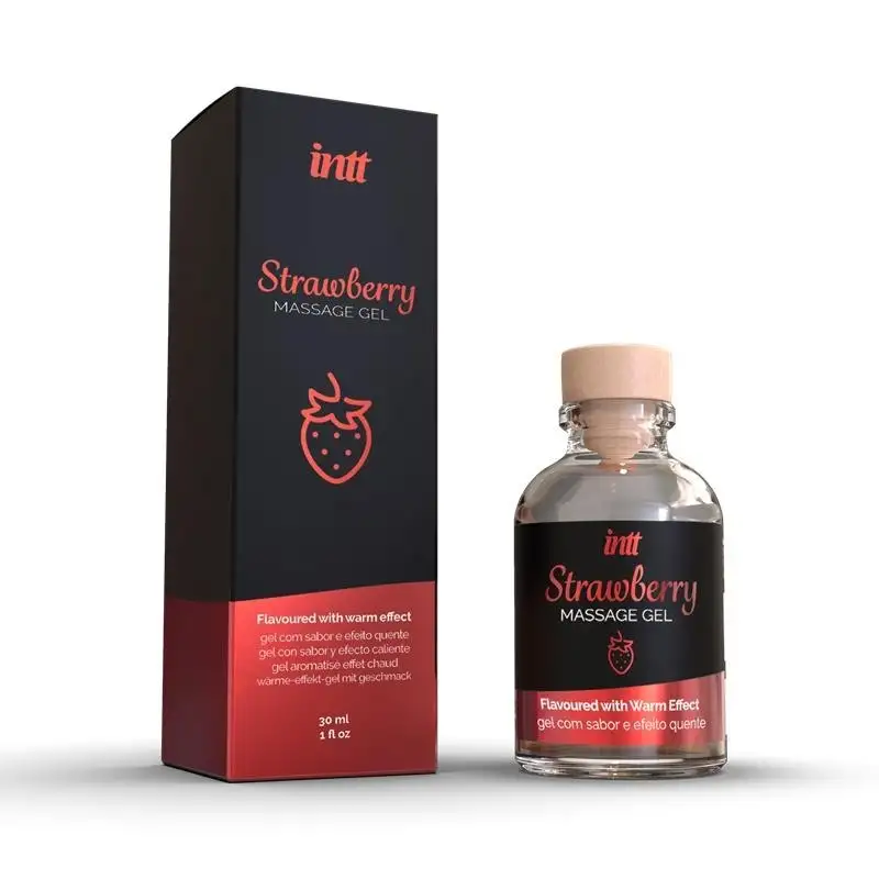 Gel de massage effet chaud fraise 30 ml