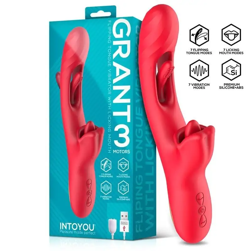 Grant vibromasseur avec flappement et Langue Licking 360deg