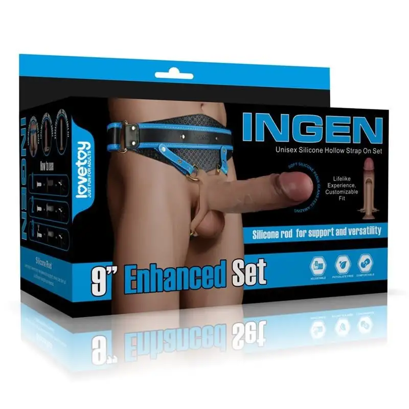 Ingen harnais reglable avec Gode creux 9 Enhanced Set L/XL/2XL