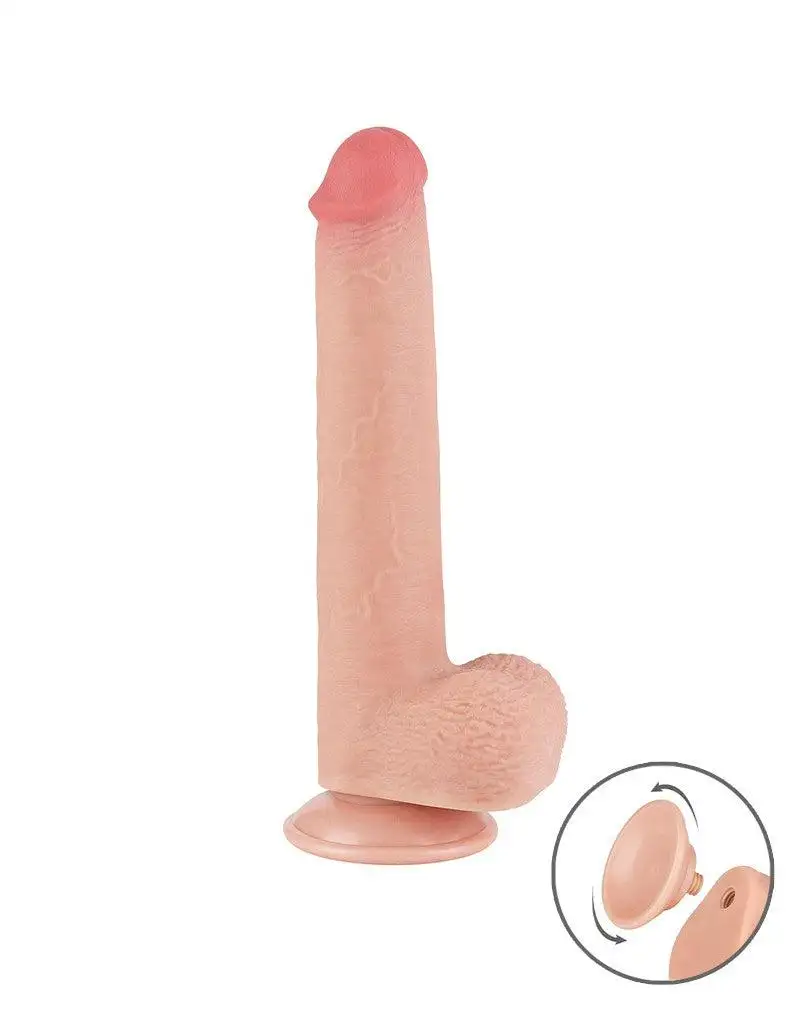 LoveToy - Dildo - Gode à peau coulissante - Longueur 22 cm - Diamètre Ø 3,7 cm - Peau Claire