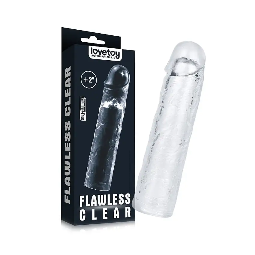Lovetoy Manchon Pénis Transparent Flawless 19 cm