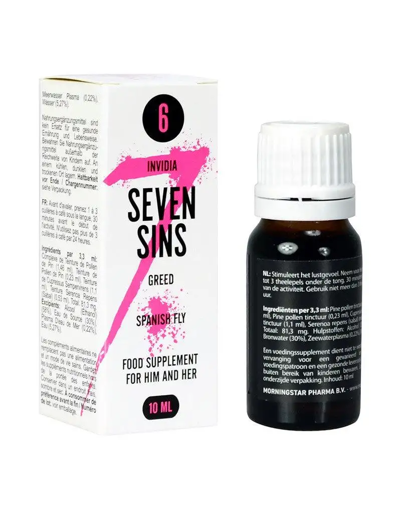 Morningstar - Seven Sins - Greed - Générateur de désir pour couples - 10 ml