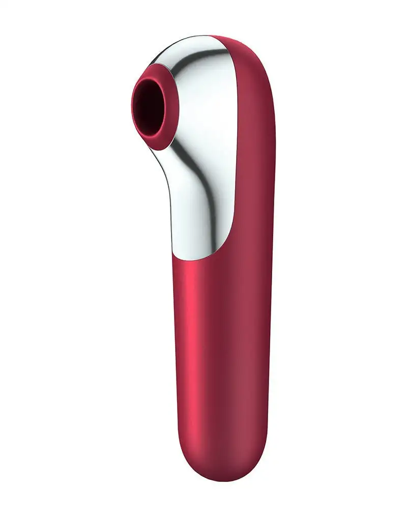 Satisfyer Dual Love Vibrateur à pression d'air avec bluetooth et contrôle APP - rouge