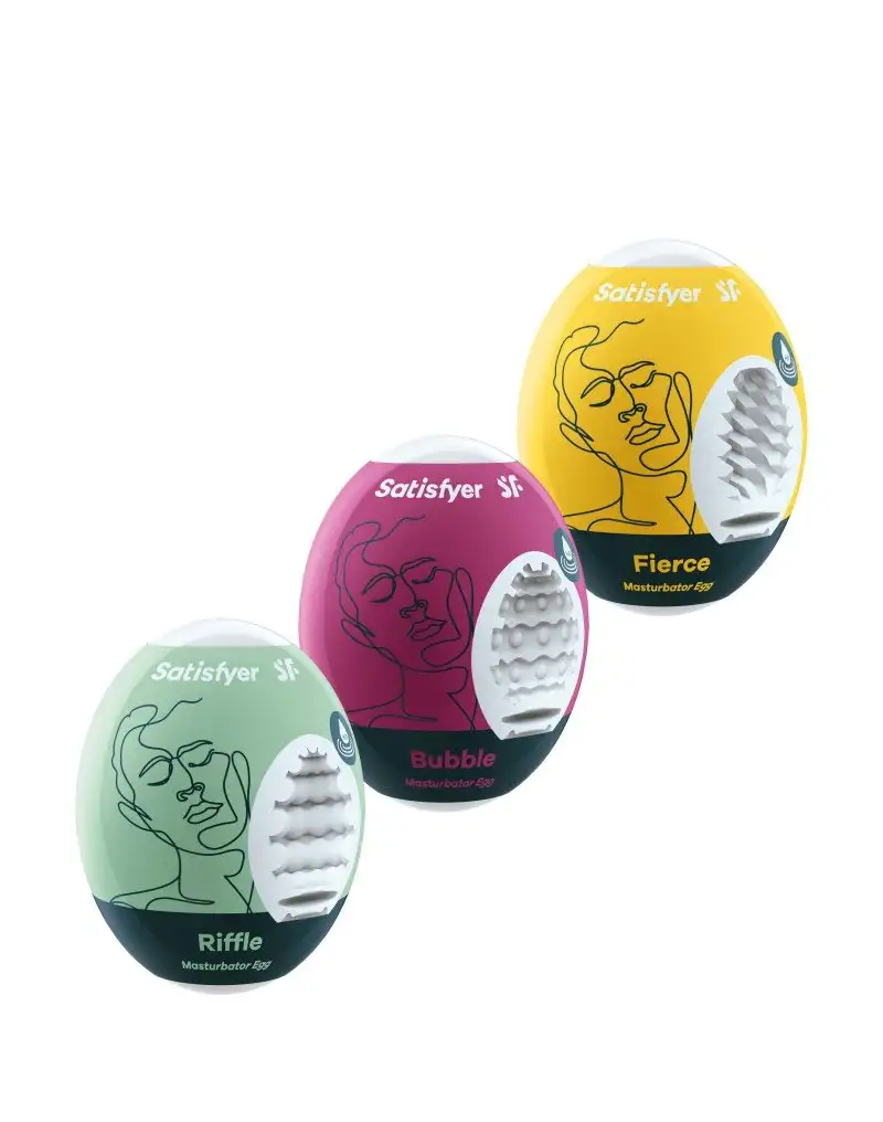 Satisfyer  Mini Masturbateur 3 pièces - RIFFLE, BUBBLE, FIERCE