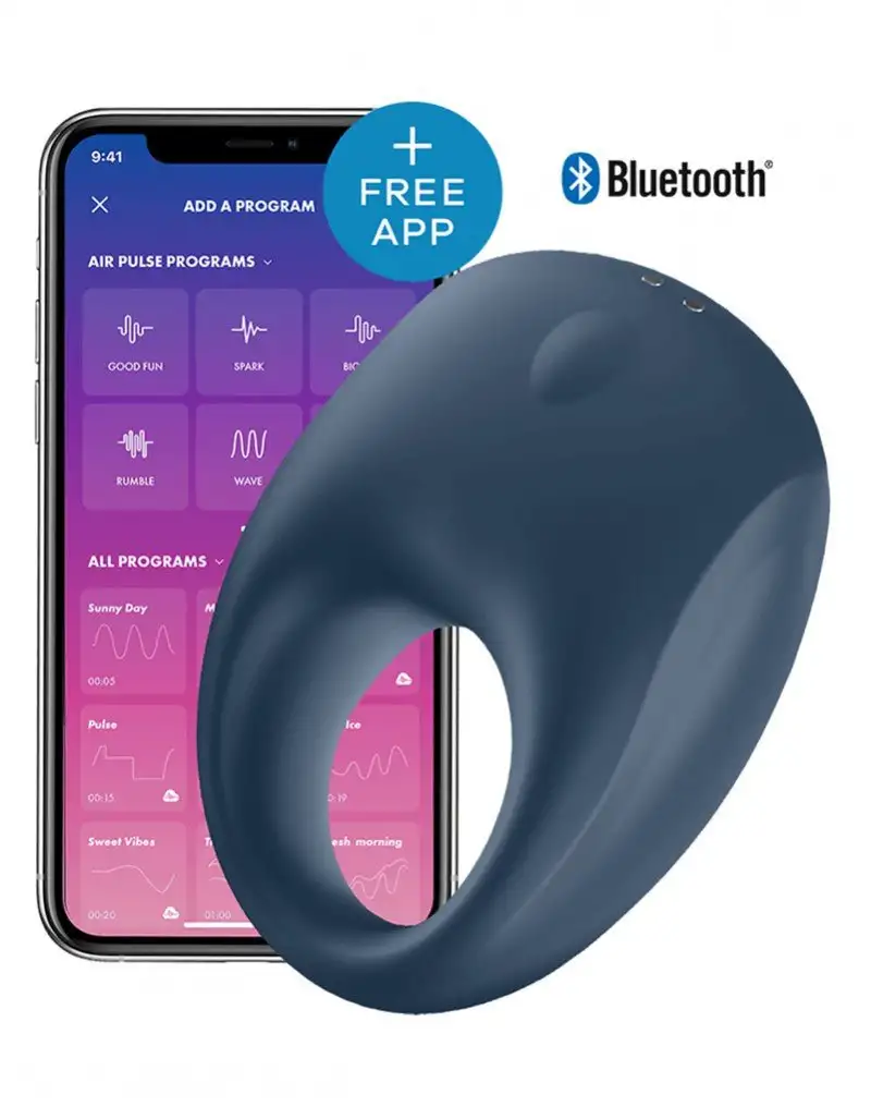 Satisfyer Vibrating Anneau Pénien Strong One avec contrôle Bluetooth et application
