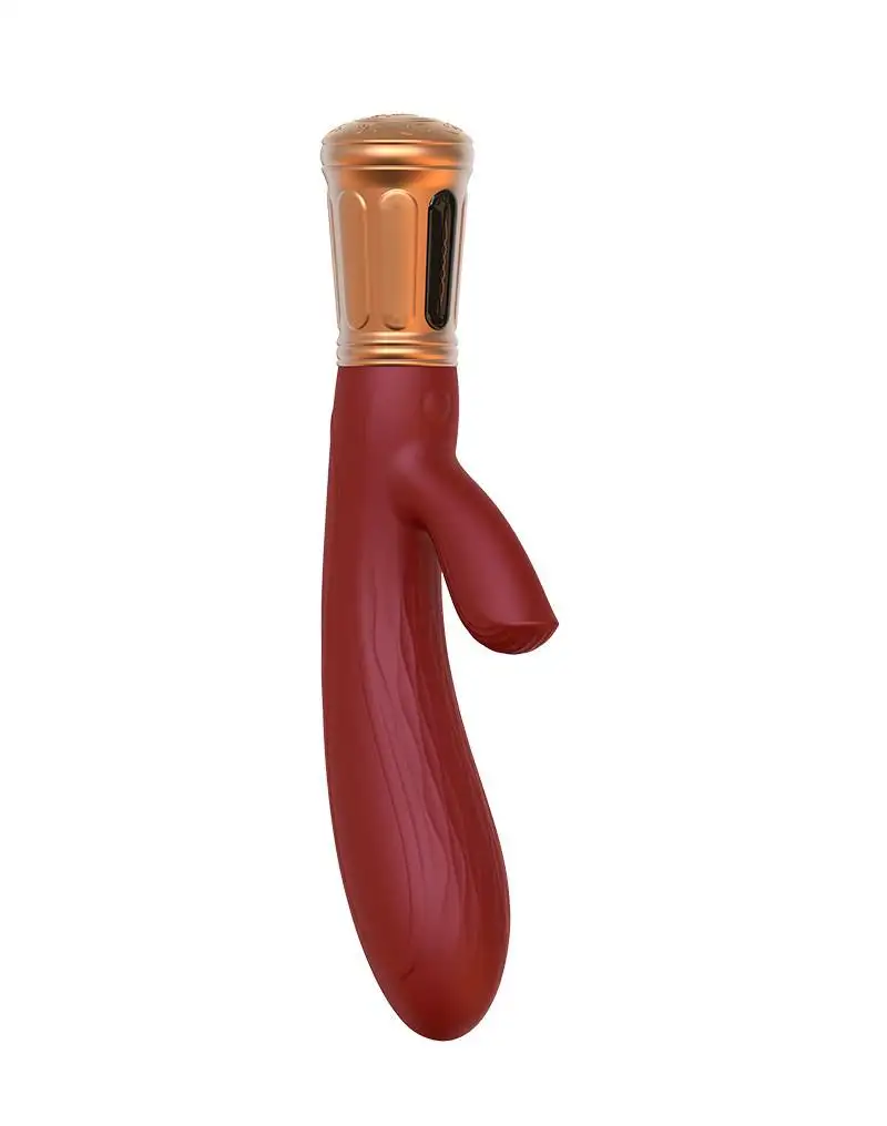 Viotec - Mina - Vibromasseur Rabbit - Double Stimulation - Or et Rouge Vin