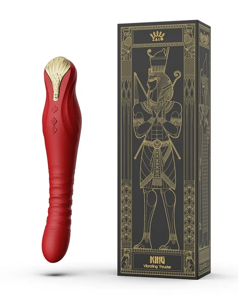 ZALO King Vibromasseur Thrusting avec technologie Power Thrust - rouge