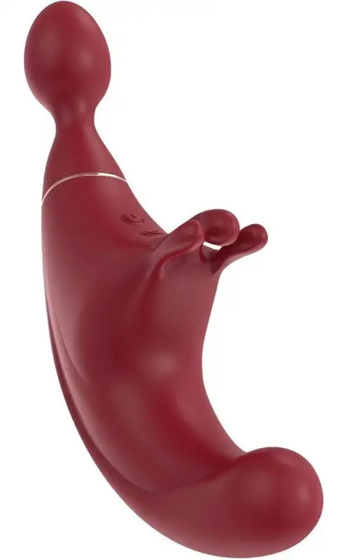 ADRIEN LASTIC - FUSION STIMULATEUR TRIPLE CLITORIS POINT G ROUGE
