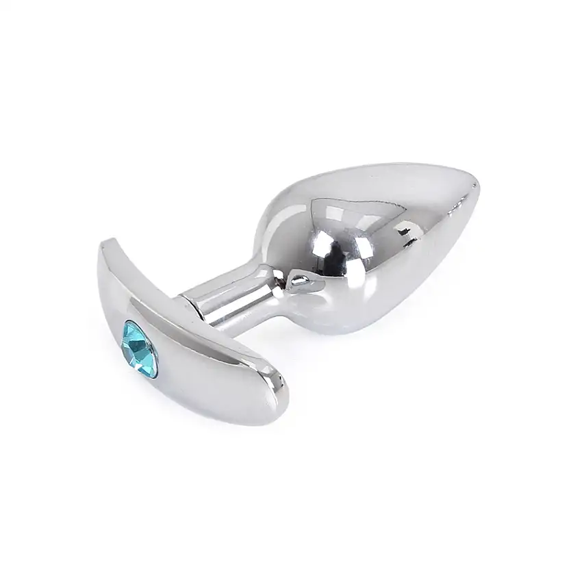 Plug Bijou Anal avec Base arrondie CURVE 6 x 2.8 cm | Bijou Bleu