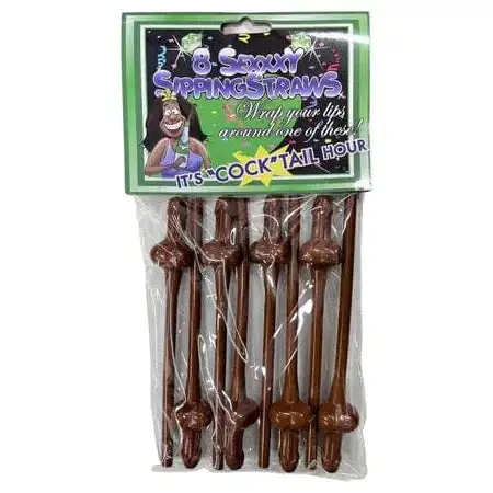 Bachelorette - Lot de 8 pailles pénis - Sexxxy Sipping Straws