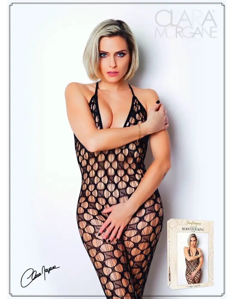 Bodystocking  en résille avec maille  large - Le Numéro 11 - Collection Bodystocking