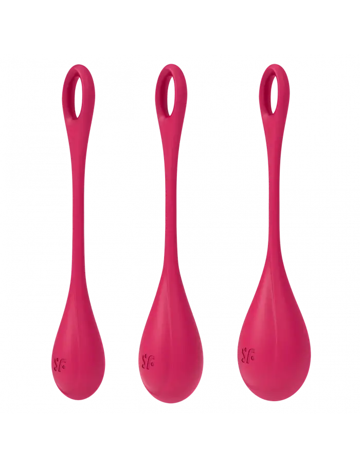 Boules de Geisha Satisfyer Yoni Power 1 - Set de 3 - Rouge