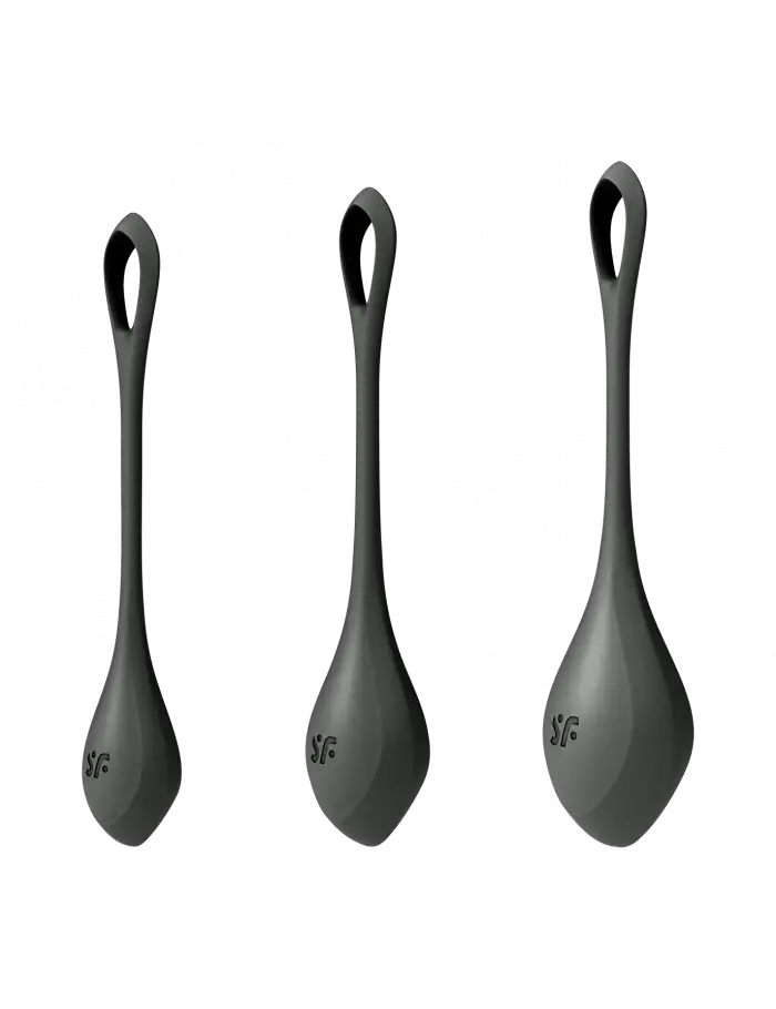 Boules de Geisha Satisfyer Yoni Power 2 - Set de 3 - Noir
