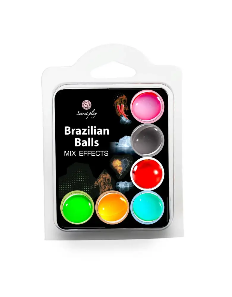Boules de massage brésiliennes différents effets x6