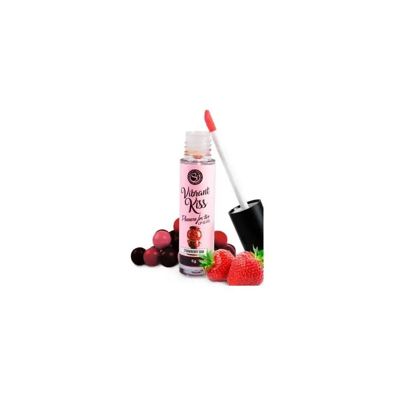 Brillant à lèvres Vibrant Kiss gout chewing-gum fraise