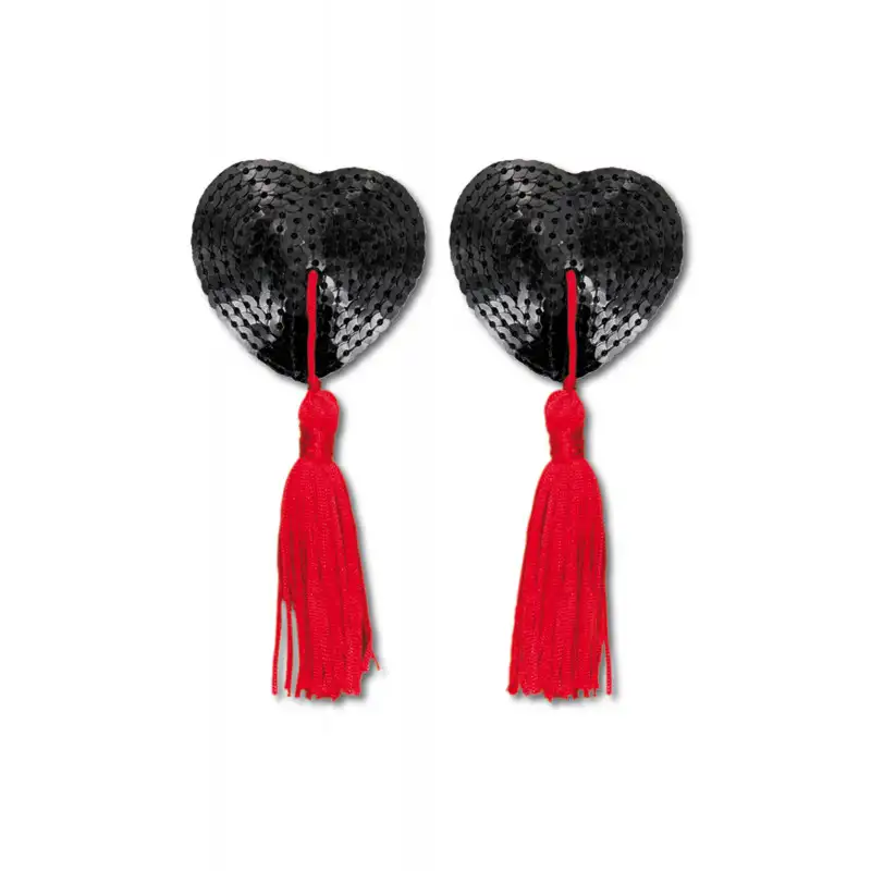 Cache-tétons coeur et pompons
