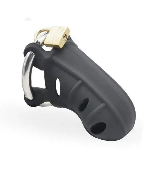 Cage de chasteté silicone noire BDSM