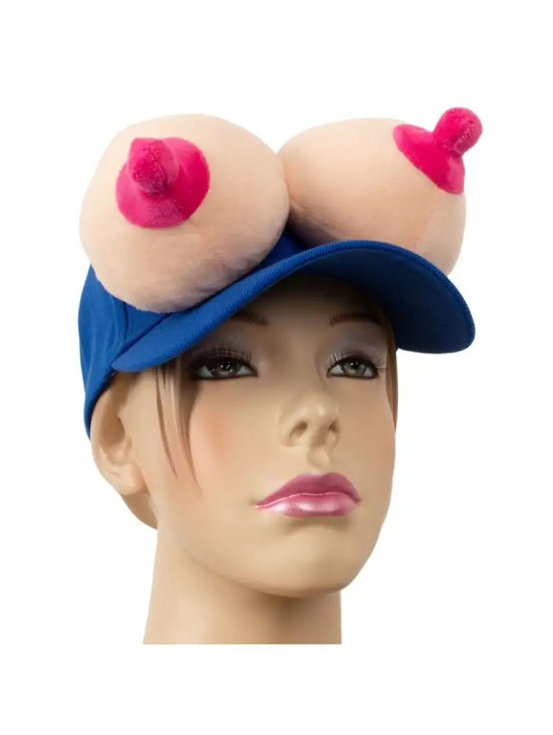 Casquette Humoristique Bleue avec Seins