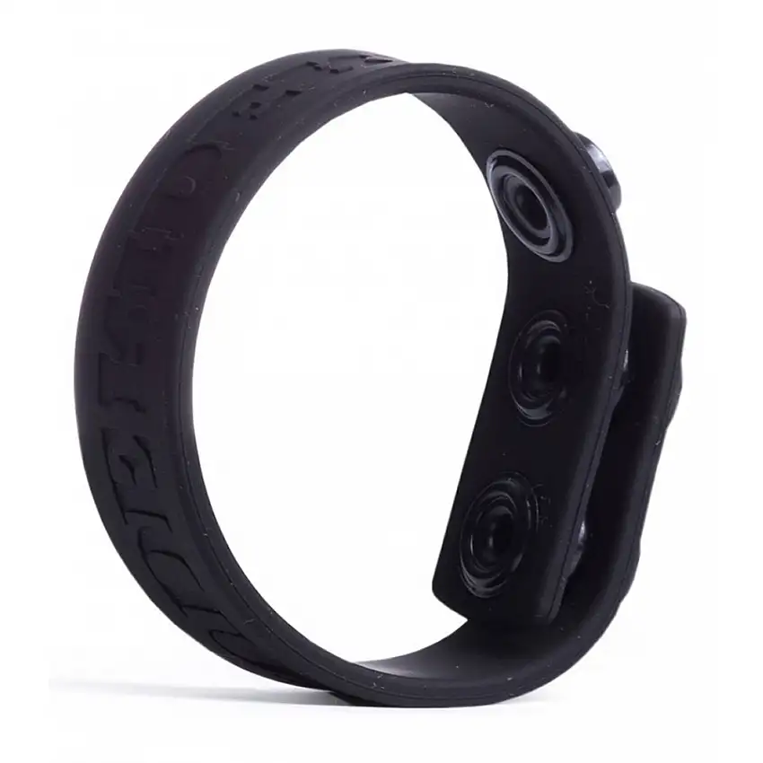 Cockring ajustable en silicone 3 SNAP Noir