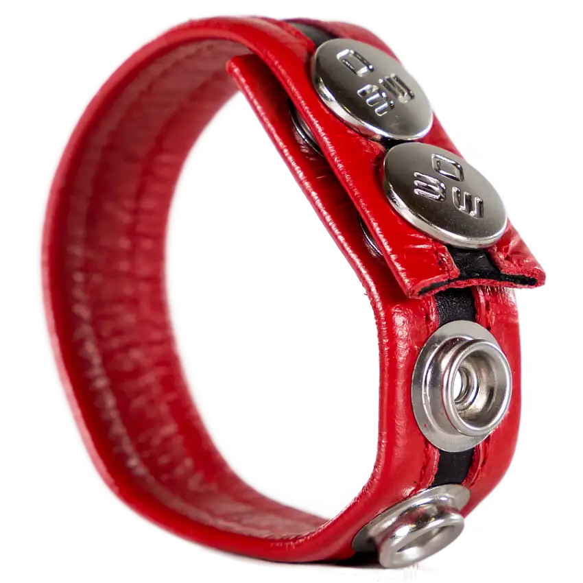 Cockring en cuir HANKY Pressions Rouge