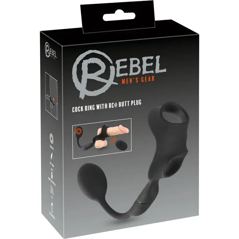 Cockring et Plug Anal  - Rebel - Cock Ring with RC Butt Plug