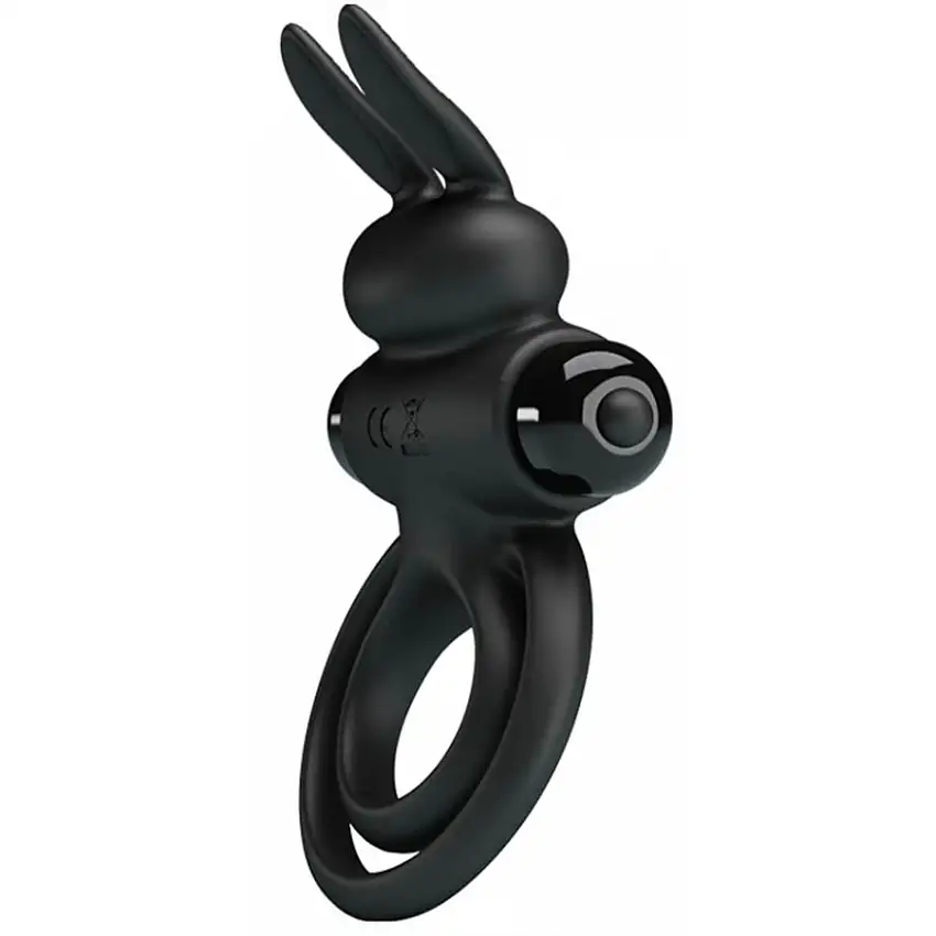 Cockring vibrant DICK RABBIT Pretty Love 25mm Noir