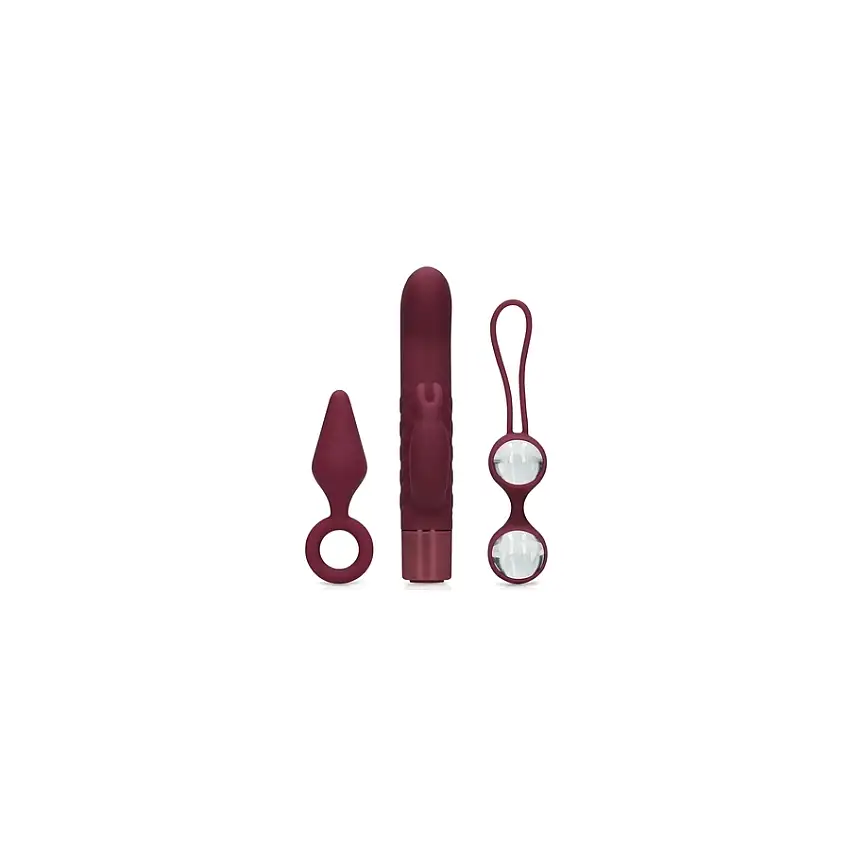 Coffret de Sextoys pour Elle DARKCHERRY 3 Accessoires