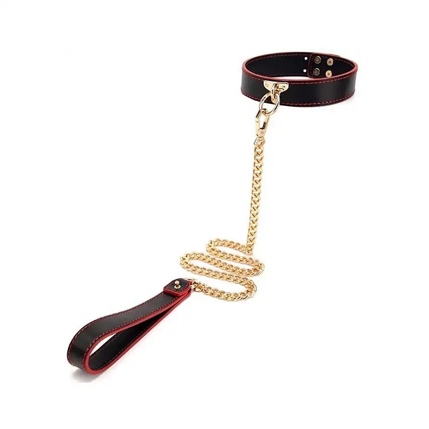 Collier Laisse MAESTRO Noir et Rouge