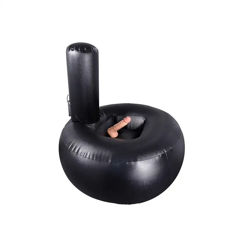 Coussin gonflable avec Gode LUST THRUSTER Noir
