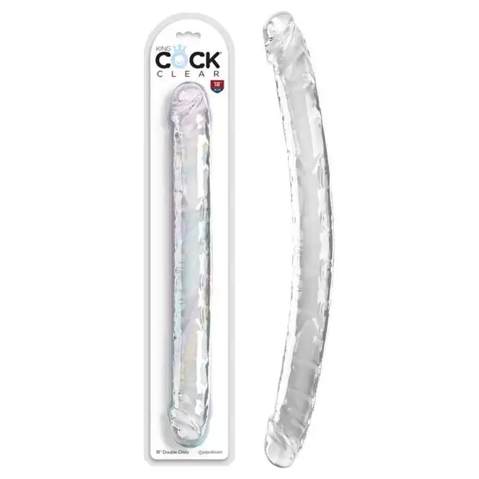Dildo Double - King Cock Clear - 18 pouces